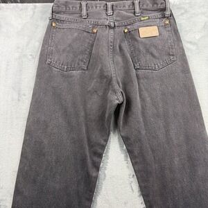 36x30 True Vtg Mens Wrangler Cowboy Jeans Black Fade 13MWZWK Made In USA